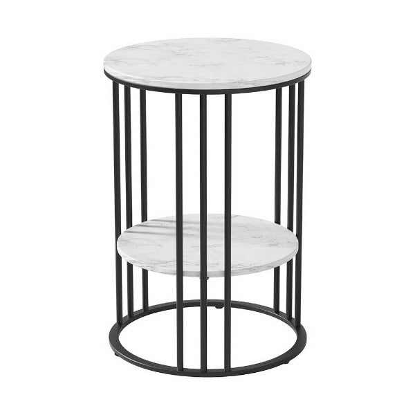 Detailed view of the sturdy powder-coated black metal base with anti-slip pads to protect floors from scratches.