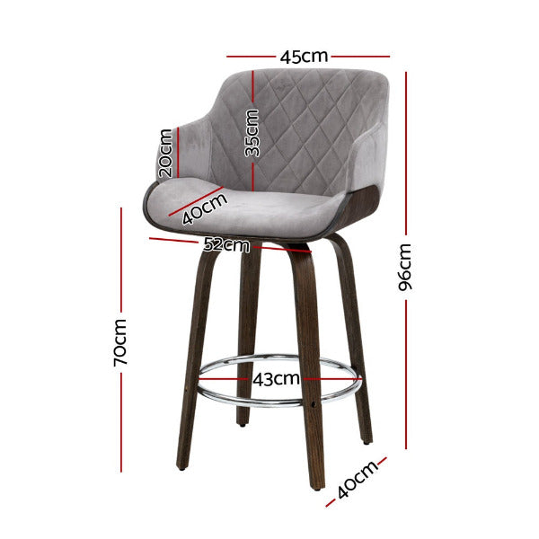 Technical dimension diagram for Aston stool: 70cm seat height, 96cm total height, and heavy-duty 150kg capacity.