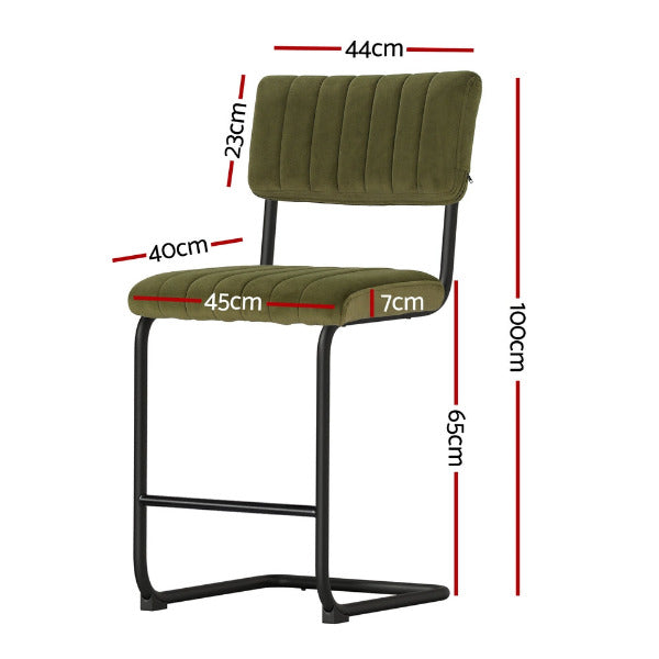 Technical dimension diagram for Orman stool: 65cm seat height, 100cm total height, and 150kg weight capacity.