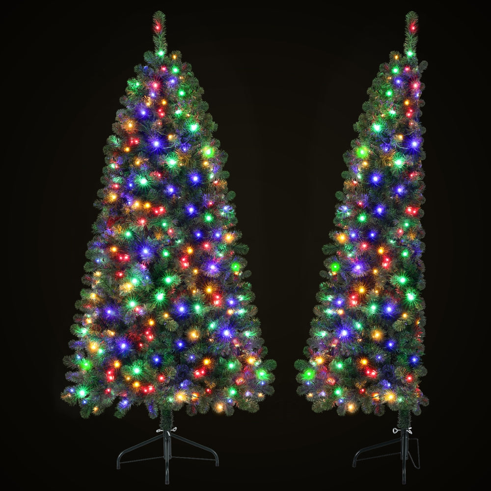 Close-up of the 200 integrated multi-colour LEDs and 466 dense PVC pine tips on the Smart-Space wall tree.